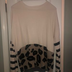 Large cheetah print sweater
